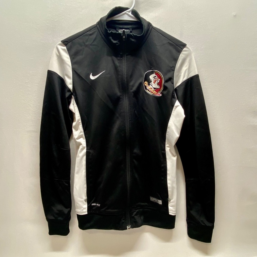 Florida State Seminoles Jacket Women's XS Black White Nike Dri-Fit NCAA Football
